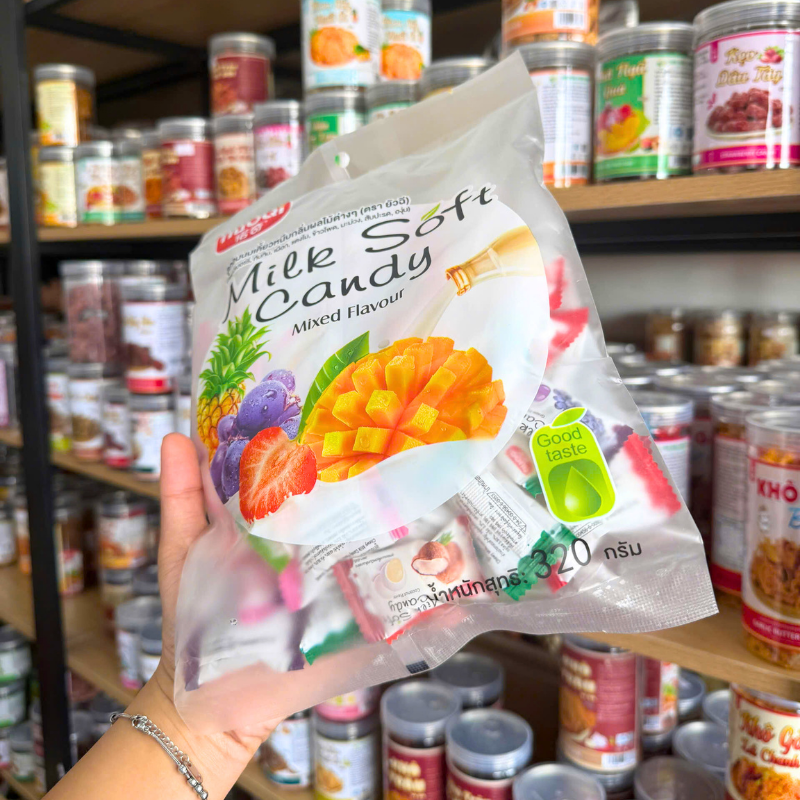 Kẹo Mềm Milk Soft Candy Mixed Flavour - Kẹo Dẻo Hương Trái Cây 320g Kẹo Mềm Milk Soft Candy Mixed Flavour - Kẹo Dẻo Hương Trái Cây 320g