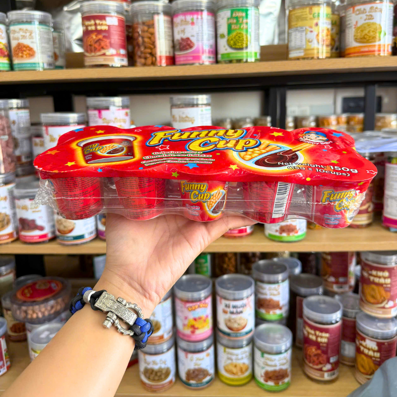 Giá sỉ set 10 Hộp Bánh Socola Que Chấm Funny Cup Dạng Ly - Bánh Funny Cup 150g (15g/Hộp) Giá sỉ set 10 Hộp Bánh Socola Que Chấm Funny Cup Dạng Ly - Bánh Funny Cup 150g (15g/Hộp)