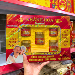 Yến Chưng Đường Phèn Khánh Hòa 28% Đường Ăn Kiêng Set 5 Hủ 70ml - 8936220140443