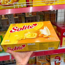 Bánh Solite Trứng Kem Vị Bơ Sữa - Bánh Kinh Đô Solite Bơ Sữa 288g (16 Gói x 18g) - 8934680046633