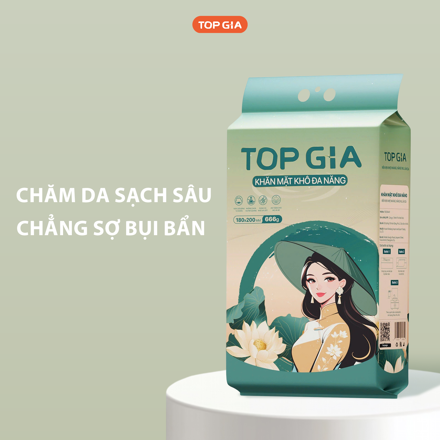 1 Bịch Khăn Mặt Khô Sắc Việt Topgia Hình Cô Gái 1 Bịch Khăn Mặt Khô Sắc Việt Topgia Hình Cô Gái