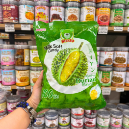 Kẹo Sữa Nhân Trái Cây BISKIO Vị Sầu Riêng 100g - KSNTCBVSR100G
