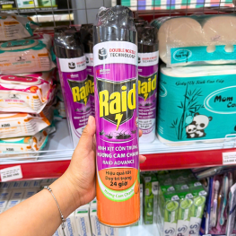 Xịt Côn Trùng RAID Hương Cam Chanh 520ml - XCTRHCC520ML