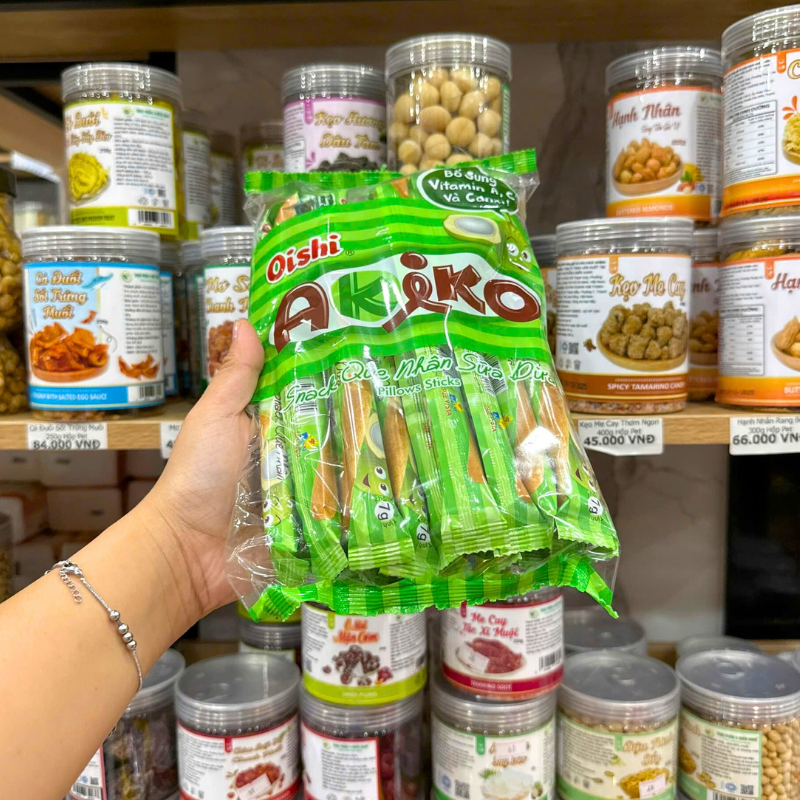 Bánh Que Kem OISHI AKIKO Nhân Sữa Dừa 140g - Màu Xanh Lá Bánh Que Kem OISHI AKIKO Nhân Sữa Dừa 140g - Màu Xanh Lá