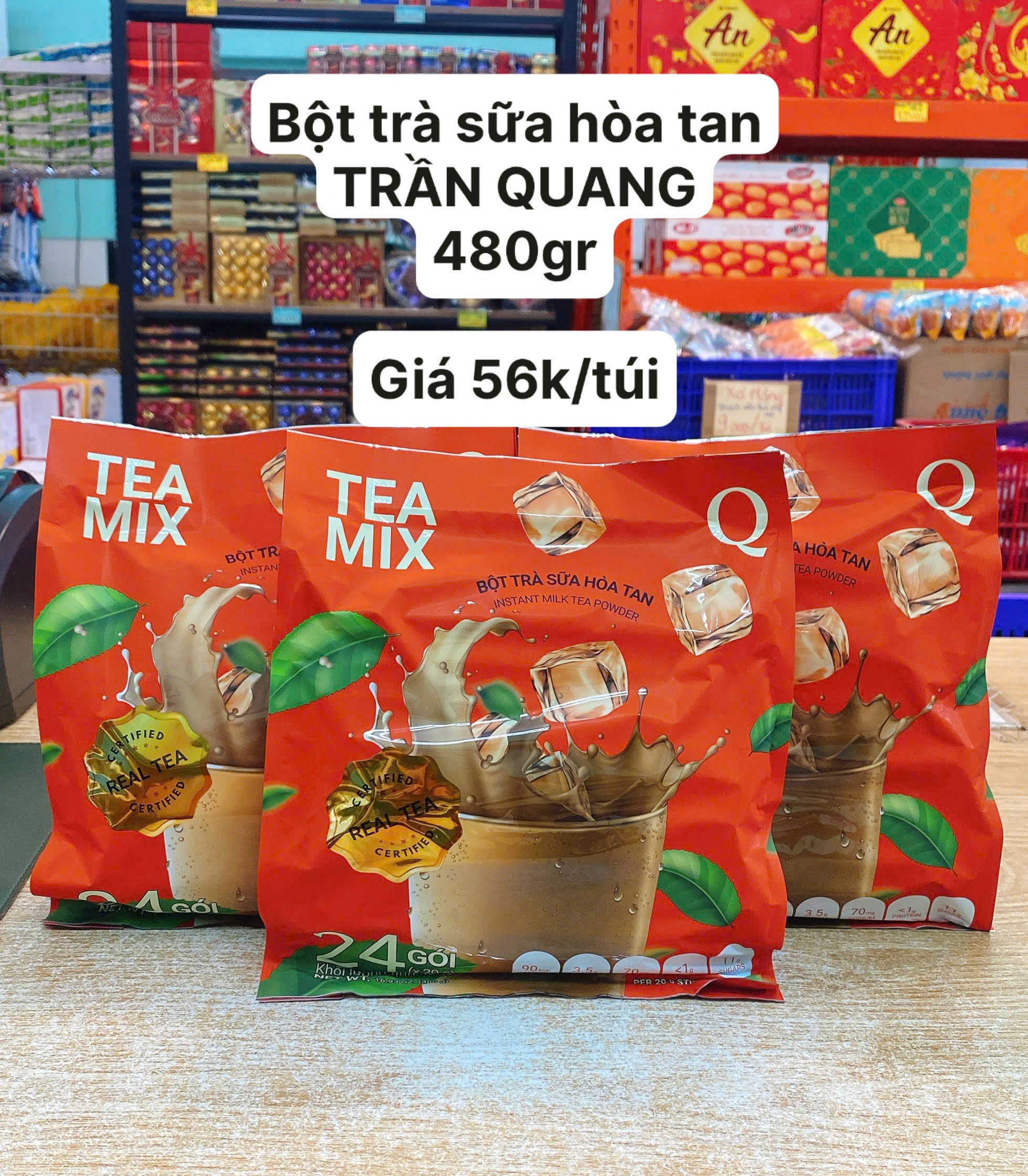Trà Sữa Hòa Tan Trần Quang 24 Gói 480g Trà Sữa Hòa Tan Trần Quang 24 Gói 480g