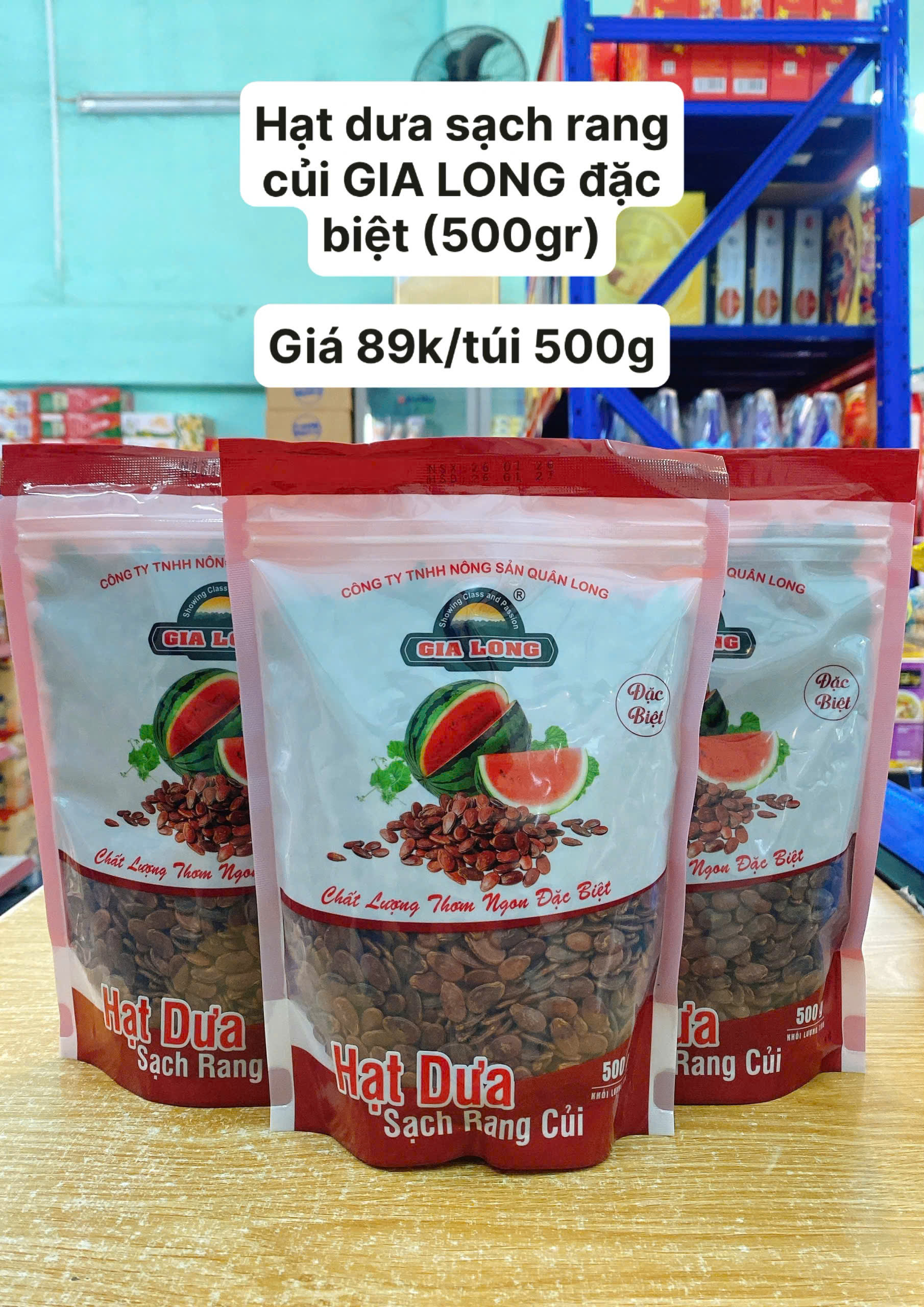 Hạt Dưa Sạch Rang Củi Gia Long Đặc Biệt 500g Hạt Dưa Sạch Rang Củi Gia Long Đặc Biệt 500g