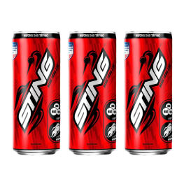 3 Lon Nước Ngọt Sting Hương Dâu Tây Đỏ 320ml - STINGLON3LON