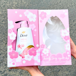 Set Quà Tặng Sữa Tắm Serum Dove Pro-Ceramide Radiance Hoa Anh Đào 500ml - SETQUADOVE