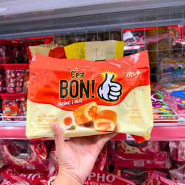 Bánh Ăn Sáng Orion C'est Bon Vị Sốt Kem Trứng Lava 162.4g - Bịch Cam - 8936036027969