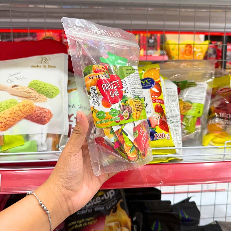 Thạch Rau Câu Hương Trái Cây Fruit Gel Vietfoods 330g Thạch Rau Câu Hương Trái Cây Fruit Gel Vietfoods 330g