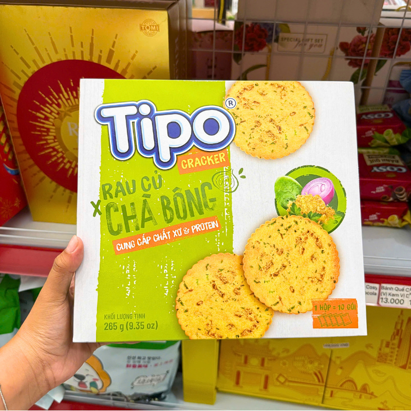 Bánh Cracker Rau Củ Chà Bông Tipo 265g Bánh Cracker Rau Củ Chà Bông Tipo 265g