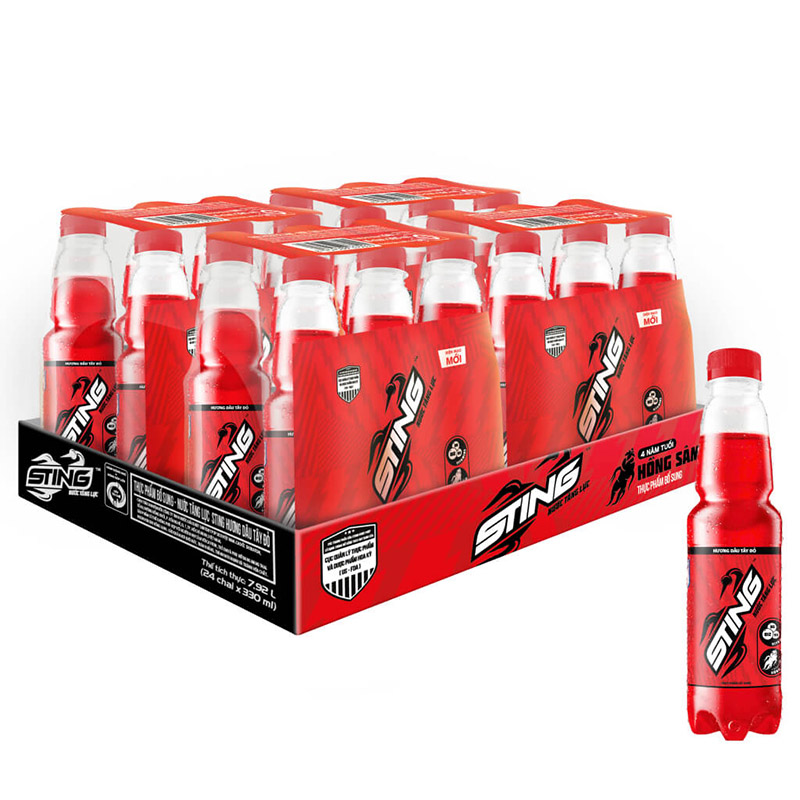 Nước Ngọt STING Đỏ Thùng 24 Chai (330ml/Chai) Nước Ngọt STING Đỏ Thùng 24 Chai (330ml/Chai)