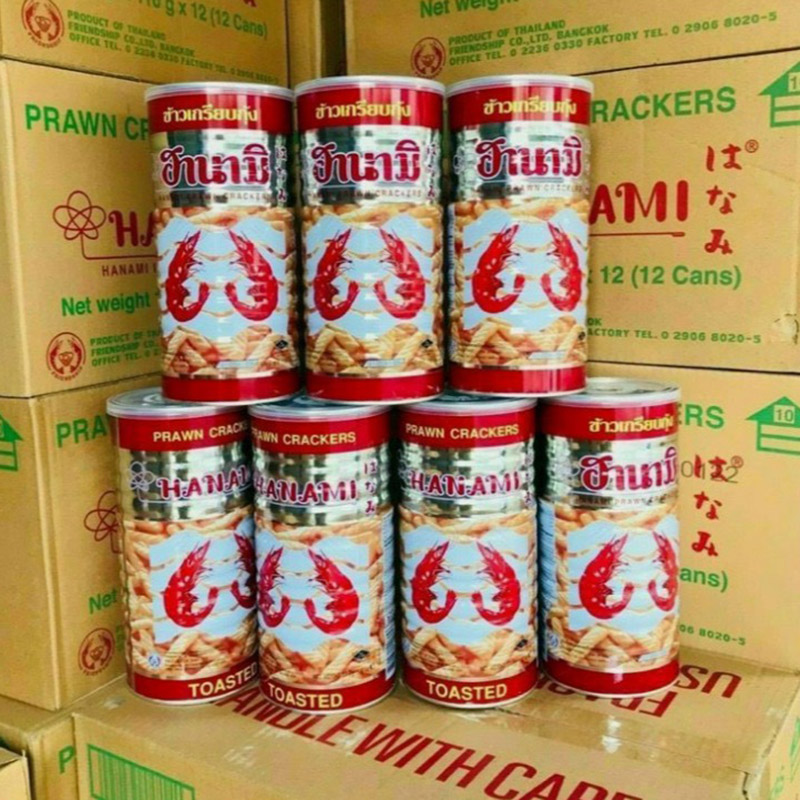 Nguồn sỉ bánh Snack Tôm Lon HANAMI Thái Lan Thùng 12 Lon (110gr/Lon) Nguồn sỉ bánh Snack Tôm Lon HANAMI Thái Lan Thùng 12 Lon (110gr/Lon)
