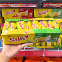 Bánh Bông Lan Cuộn Solite Vị Lá Dứa Hộp Giấy 180g - 8934680043656