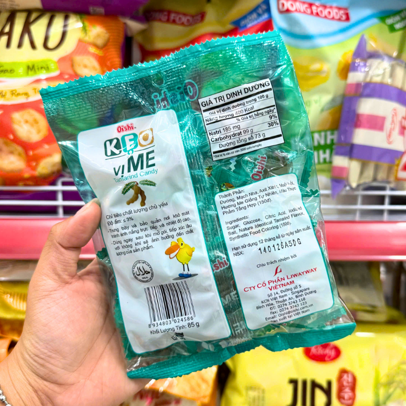 Kẹo Cứng OISHI Vị Me 85g - Bịch Xanh Rêu Kẹo Cứng OISHI Vị Me 85g - Bịch Xanh Rêu