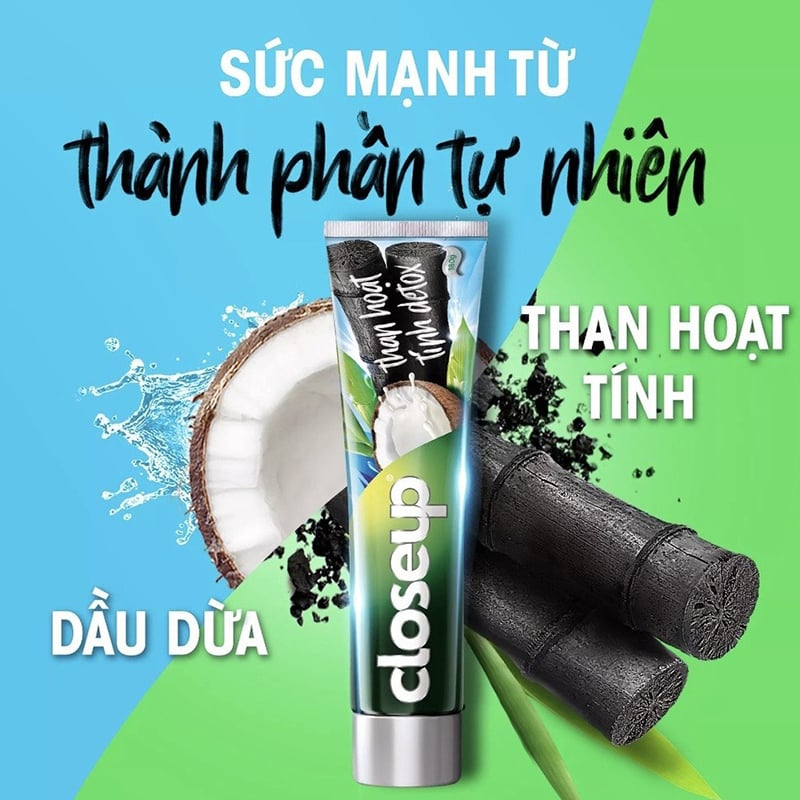 Kem Đánh Răng CLOSEUP Than Hoạt Tính Detox 230g Kem Đánh Răng CLOSEUP Than Hoạt Tính Detox 230g
