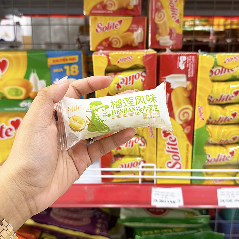 1 Thùng Bánh Mì Sữa Chua Mini Ông Già HESHAN Vị Sầu Riêng 2kg 1 Thùng Bánh Mì Sữa Chua Mini Ông Già HESHAN Vị Sầu Riêng 2kg