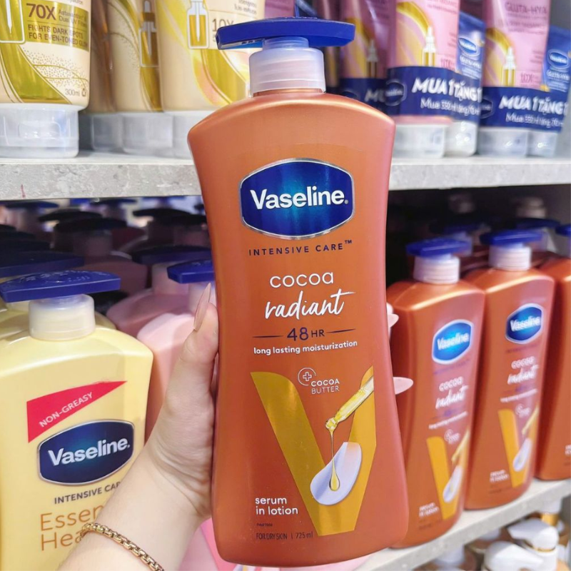 29699_6_20260606131429.png Sữa Dưỡng Thể Vaseline Intensive Care Cocoa Radiant Màu Nâu 725ml Phiên Bản Mới - Hàng Xách Tay - 8901030912986MOI