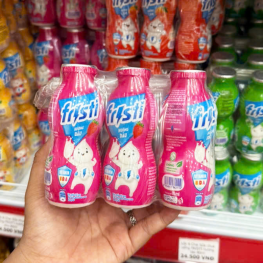 Sữa Chua Uống FRISTI Hương Dâu Lốc 6 Chai (80ml/Chai) - Màu Hồng - 8934841862119
