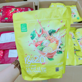 Cà Phê Lê Gai Bứa Chanh Tây Be20 300g (10g x 30 Gói) - Bịch Vàng - 8938563422156