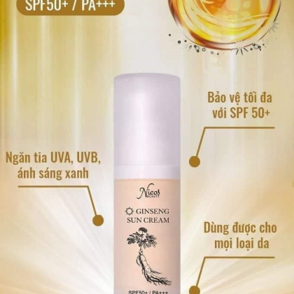 Kem chống nắng Rễ Sâm NICOS