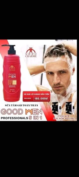 Sữa tắm gội toàn thân Good Men Đỏ Good Charme