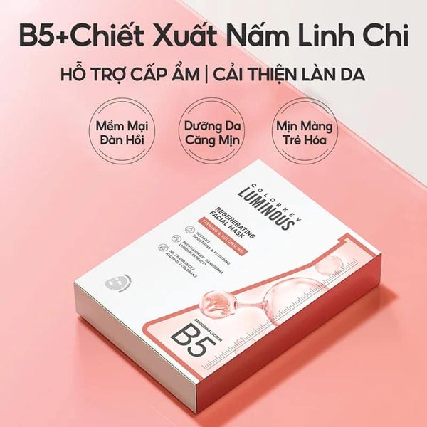 Mặt Nạ Colorkey Luminous Regenerating Facial Mask 25ml - Dưỡng Ẩm Đàn Hồi Da Từ Linh Chi Màu Cam