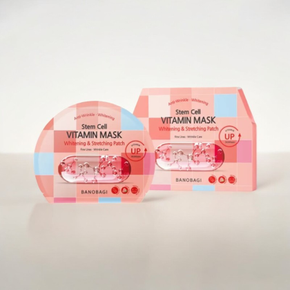 Mặt nạ dưỡng ẩm Banobagi Stem Cell Vitamin Mask Whitening & Stretching Patch (Đỏ) gói 1 cái
