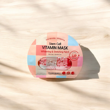 Mặt nạ dưỡng ẩm Banobagi Stem Cell Vitamin Mask Whitening & Stretching Patch (Đỏ) gói 1 cái