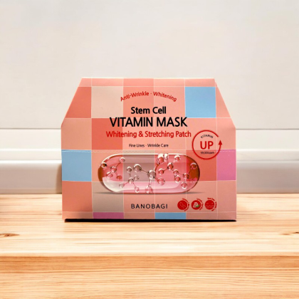 Mặt nạ dưỡng ẩm Banobagi Stem Cell Vitamin Mask Whitening & Stretching Patch (Đỏ) gói 1 cái