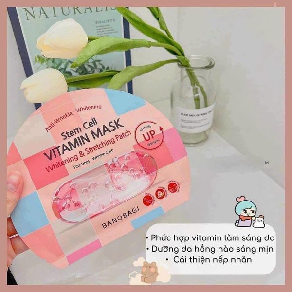 Mặt Nạ Banobagi Stem Cell Vitamin Mask thuộc loại mỹ phẩm chức năng kép cải thiện nếp nhăn và dưỡng trắng da