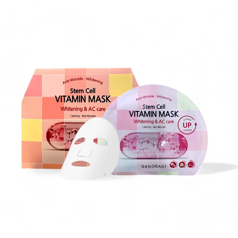 Mặt nạ Banobagi Stem Cell Vitamin Mask Whitening & AC Care giúp cung cấp độ ẩm cho da giúp sáng màu da