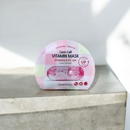 Mặt nạ Banobagi Stem Cell Vitamin Mask Whitening & AC Care giúp cung cấp độ ẩm cho da giúp sáng màu da