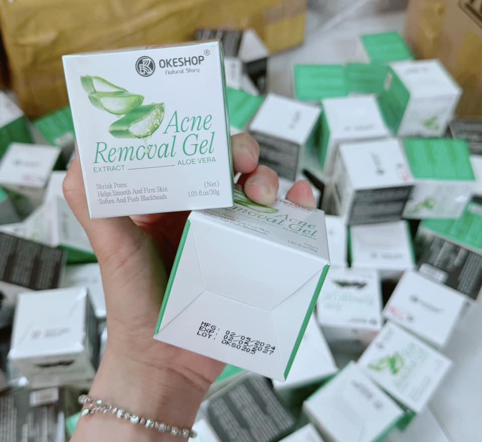 Gel Lột Mụn Okeshop Nha Đam Acne Removal Gel 30g