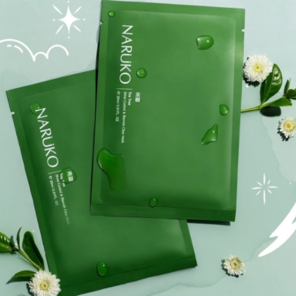 Mặt Nạ Naruko Tràm Trà Kiềm Dầu Giảm Mụn Tea Tree Shine Control and Blemish Clear Mask Hộp 8 Miếng