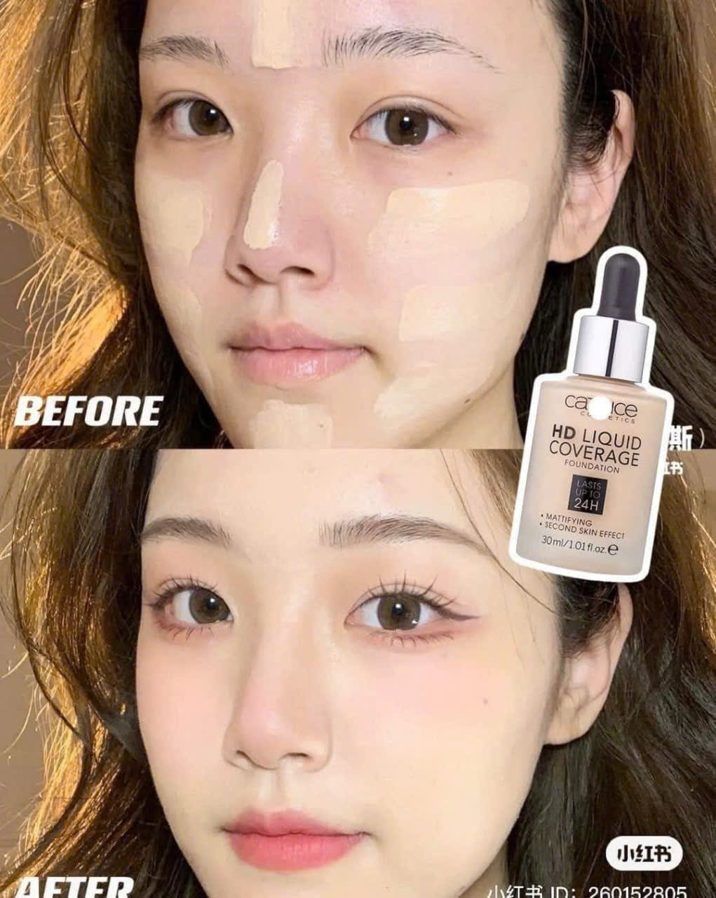 Kem nền Catrice HD Liquid Coverage Foundation 24h.