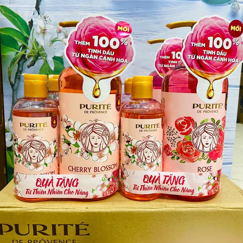 Sữa Tắm Thiên Nhiên Purite Cherry Blossom Hương Hoa Anh Đào 850ml