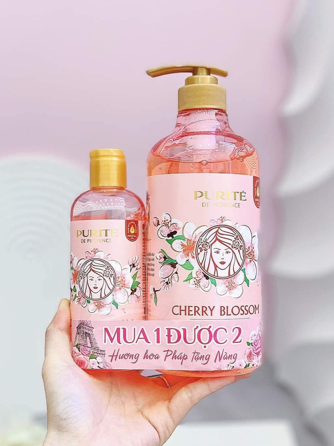 Sữa Tắm Thiên Nhiên Purite Cherry Blossom Hương Hoa Anh Đào 850ml