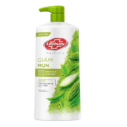 Sữa Tắm Giảm Mụn Lưng Lifebuoy Detox Chiết Xuất Match & Khổ Qua 800g