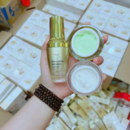 Combo Cao Nám Hoàng Gia Lachi (Serum + Kem Face Ban Ngày + Kem Face Ban Đêm) Giúp Mờ Nám Trắng Da