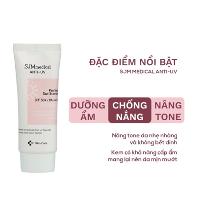 Kem chống nắng SJM Medical Anti UV Perfect SunScreen là kem chống nắng vật lý, nổi bật với chỉ số chống nắng cao