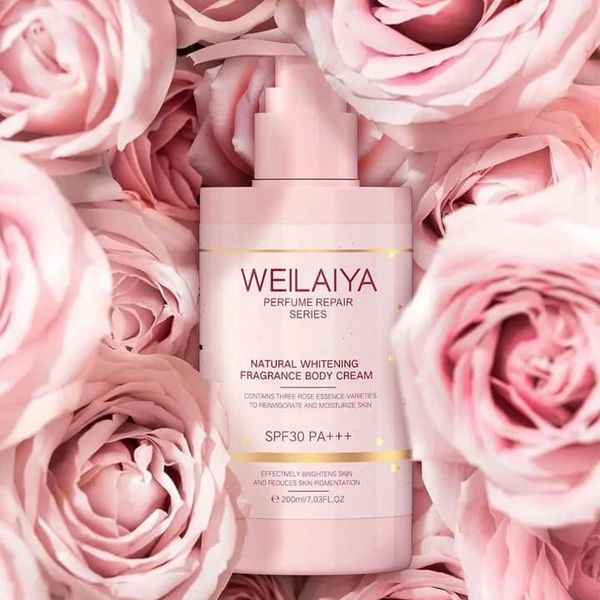 Kem Body Trắng Da Weilaiya Hương Nước Hoa Natural Fragrance Body Cream SPF30 PA+++ 200ml