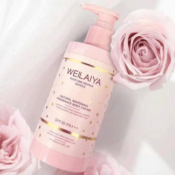 Kem dưỡng trắng da Weilaiya Natural Whitening Fragrance Body Cream SPF 30 PA+++ 200ml