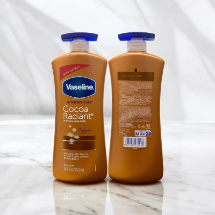 Sữa Dưỡng Thể Vaseline Intensive Care Cocoa Radiant Nâu 725ml