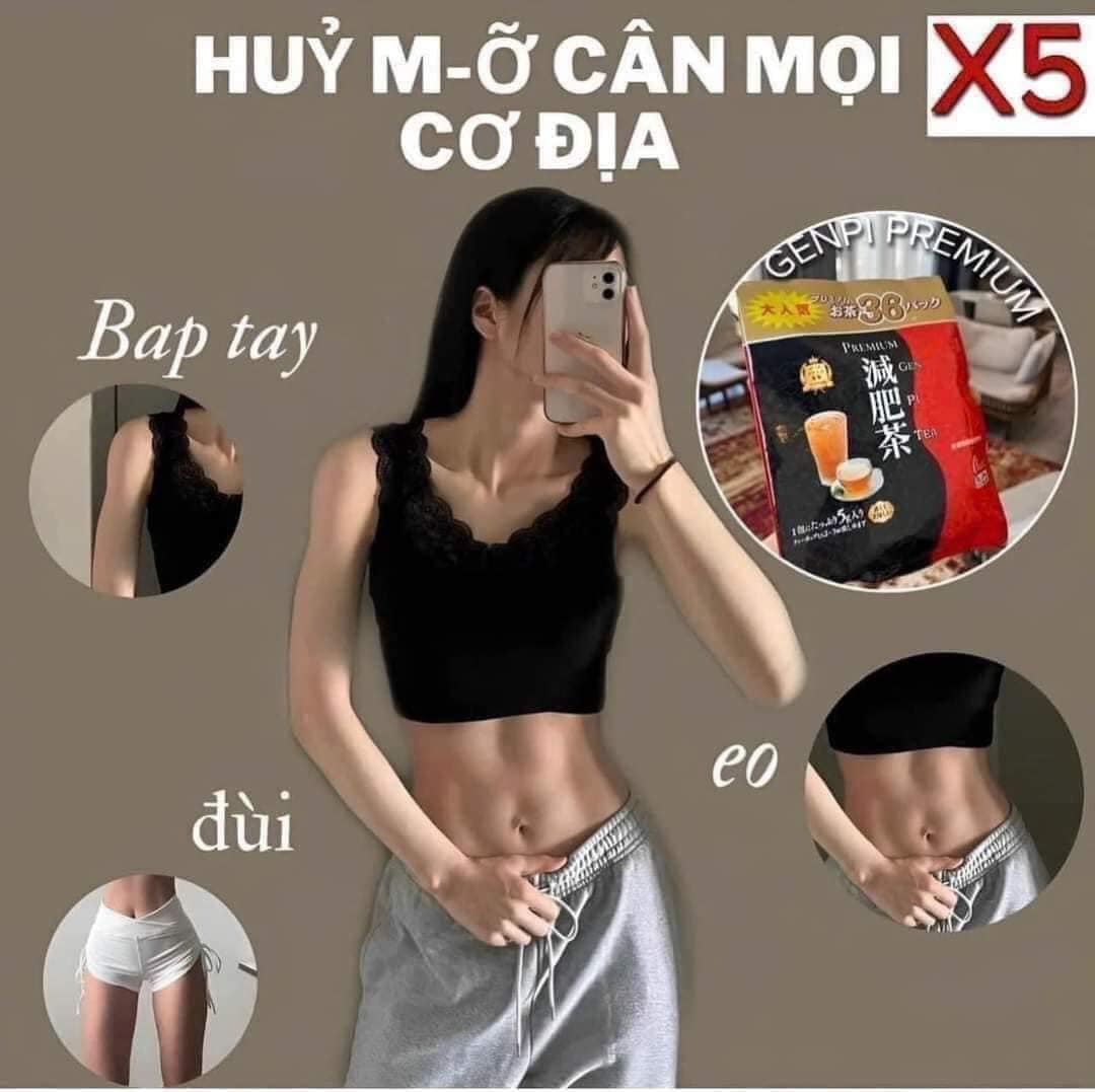 Trà Thảo Mộc Giảm Cân Premium Genpi Tea Nhật Bản 36 Túi Lọc - Tặng Trà Thảo Mộc Mini