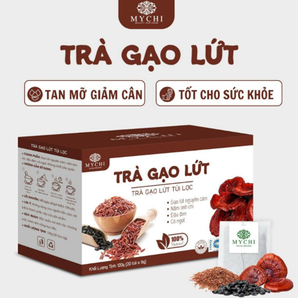 Trà Giảm Cân Gạo Lứt Mychi 120g Hộp 20 Túi