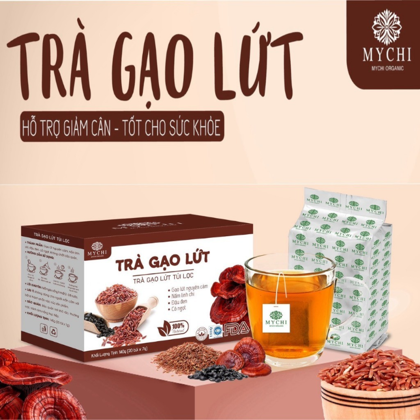 Trà Giảm Cân Gạo Lứt Mychi 120g Hộp 20 Túi