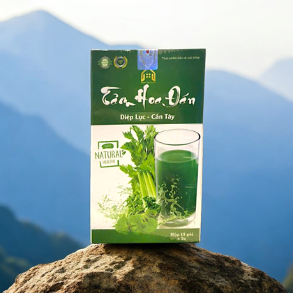 Diệp Lục Cần Tây Tâm Hoa Đán Hộp 15 Gói Giúp làm đẹp da và ngăn ngừa lão hóa da