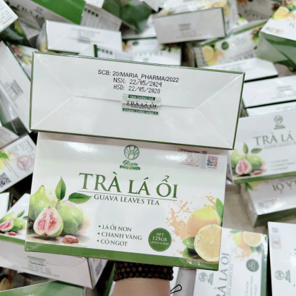 Trà Là Ổi Hỗ Trợ Giảm Mỡ Tăng Cường sức đề kháng Guava Leav Tea Maria Pharma