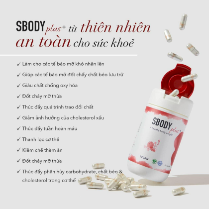 Viên nang giảm cân Sbody Plus+  hộp 24 viên